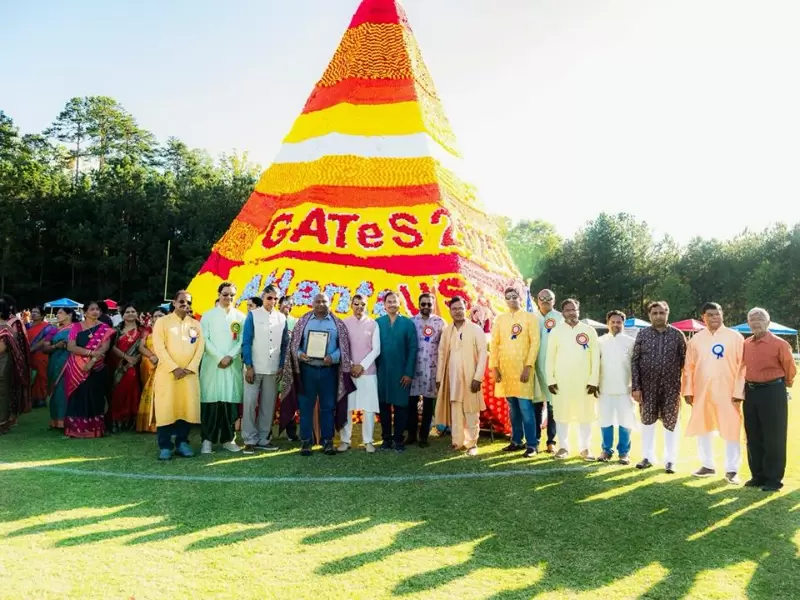 Atlanta Telugus Set World Record with 43-Foot Bathukamma, Celebrating Two Decades of Telangana Pride